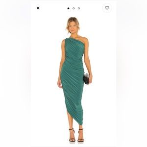 Norma Kamali Diana Gown in Mountain Green